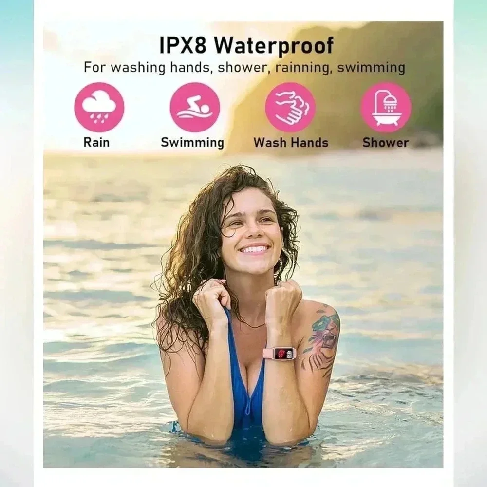 Fitness Watch Waterproof Bluetooth Sleep Heart Rate ECG Pressure Oxygen Like New